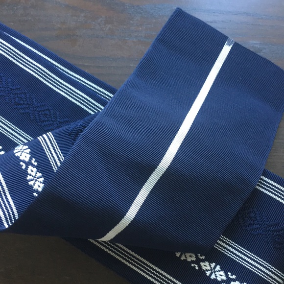 Japanese traditional mens kaku obi for yukata VTG - Picture 4 of 5